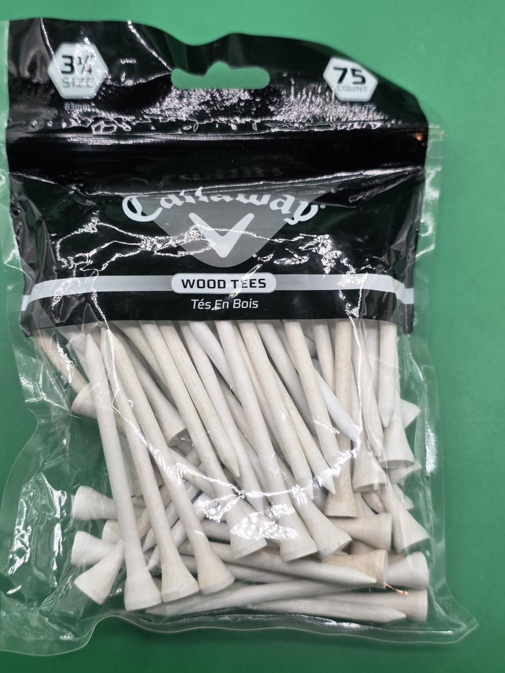 Callaway Wood Golf Tees – 75 Pack (3 ¼” / 83mm)